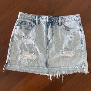 Cello Jeans Distressed Mini Skirt